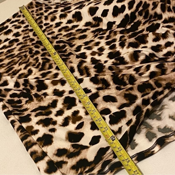 Woman’s Yahada Cheetah Print Gathered Front LagenLook Size S Made USA - Picture 8 of 8
